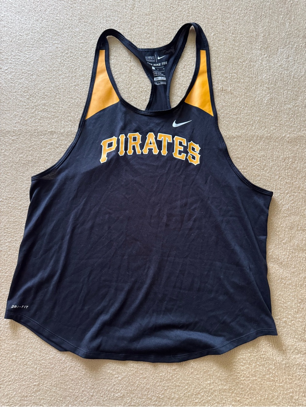 Nike Black Dri-Fit Athletic Pittsburgh Pirates Racerback Tank